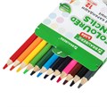 Карандаши цветные утолщенные BRAUBERG KIDS, 12 цветов, шестигранные, грифель 5 мм, натуральное дерево, 181878 181878