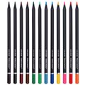 Карандаши цветные чёрное дерево BRAUBERG BLACK WOOD, 12 цветов, трехгранные, мягкий грифель 3 мм, 181948 181948
