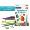 Карандаши цветные акварельные BRAUBERG PREMIUM AQUARELLE, 36 цветов, трехгранные, утолщенный грифель 4 мм, натуральное дерево, 181674 181674