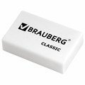 Ластик BRAUBERG "Classic", 26х17х7 мм, белый, прямоугольный, 221033 221033