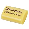 Ластик BRAUBERG "Pastel Mini", 27х18х10 мм, ассорти пастельных цветов, экологичный ПВХ, 229581 229581