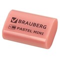 Ластик BRAUBERG "Pastel Mini", 27х18х10 мм, ассорти пастельных цветов, экологичный ПВХ, 229581 229581