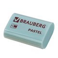 Ластик BRAUBERG "Pastel", 37х24х11мм, ассорти пастельных цветов, экологичный ПВХ, 229582 229582