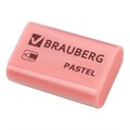 Ластик BRAUBERG "Pastel", 37х24х11мм, ассорти пастельных цветов, экологичный ПВХ, 229582 229582