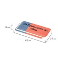 Ластик BRAUBERG "Ultra", 41х14х8 мм, красно-синий, натуральный каучук, 228708 228708
