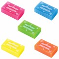 Ластик ЮНЛАНДИЯ "НЕОНЧИКИ", 38х24х12 мм, цвет ассорти, экологичный ПВХ, 228077 228077