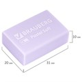 Ластики BRAUBERG "Pastel Soft" НАБОР 12 шт., размер ластика 31х20х10 мм, экологичный ПВХ, 229598 229598