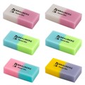 Набор ластиков BRAUBERG "Pastel Mix", 6 шт., цвета ассорти, 44х21х10 мм, экологичный ПВХ, 229597 229597