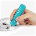 Ластик электрический BRAUBERG "JET", питание от 2 батареек ААА, 8 сменных ластиков, голубой, 229612 229612