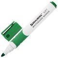 Маркер стираемый для белой доски ЗЕЛЕНЫЙ, BRAUBERG "SOFT", 5 мм, резиновая вставка, 151251 151251