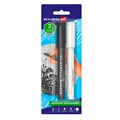 Маркеры акриловые для рисования и хобби BRAUBERG ART CLASSIC, НАБОР 2 цв., ЧЁРНЫЙ/БЕЛЫЙ, 2 мм, 152148 152148