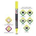 Маркер меловой "POP-ART" ЖЕЛТЫЙ, 3,5 мм, стираемый, для гладких поверхностей, BRAUBERG, 151520 151520