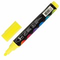 Маркер меловой "POP-ART" ЖЕЛТЫЙ, 5 мм, стираемый, для гладких поверхностей, BRAUBERG, 151528 151528