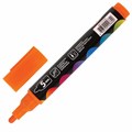 Маркер меловой "POP-ART" ОРАНЖЕВЫЙ, 5 мм, стираемый, для гладких поверхностей, BRAUBERG, 151531 151531