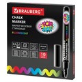 Маркер меловой "POP-ART" ЧЕРНЫЙ, 3,5 мм, стираемый, для гладких поверхностей, BRAUBERG, 151525 151525