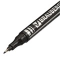 Маркер перманентный BRAUBERG "Jet", ЧЕРНЫЙ, супертонкий металлический наконечник 0,5 мм,150507 150507