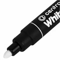 Маркер перманентный БЕЛЫЙ CENTROPEN, круглый наконечник, 2,5 мм, 8586, 5 8586 0100 151141