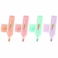 Набор текстовыделителей 4 ПАСТЕЛЬНЫХ ЦВЕТА, STAFF "EVERYDAY HL-707", линия 1-5 мм, скошенный наконечник, 152549 152549