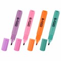 Набор текстовыделителей 4 ПАСТЕЛЬНЫХ ЦВЕТА, АССОРТИ, STAFF College "STICK PASTEL", линия письма 1-4 мм, скошенный наконечник, 152531 152531