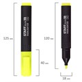 Набор текстовыделителей 4 шт., АССОРТИ, STAFF "College" STICK HL-497, линия письма 1-4 мм, 151501 151501