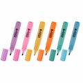 Набор текстовыделителей 6 ПАСТЕЛЬНЫХ ЦВЕТОВ, АССОРТИ, STAFF College "STICK PASTEL", линия письма 1-4 мм, скошенный наконечник, 152532 152532