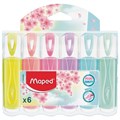 Набор текстовыделителей MAPED 6 шт., АССОРТИ, "FLUO PEP'S Pastel", линия 1-5 мм, 742558 152501