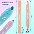 Набор текстовыделителей двусторонних 6 ПАСТЕЛЬНЫХ ЦВЕТОВ, BRAUBERG "Macaroon", линия 1-5 мм, 152513 152513