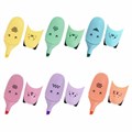Набор текстовыделителей мини 6 ЦВЕТОВ BRAUBERG KIDS "CUTE CATS PASTEL", линия 1-5 мм, 152436 152436