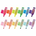 Набор текстовыделителей мини с принтами, 12 ЦВЕТОВ, BRAUBERG, 6 неоновых цветов + 6 пастельных цветов, линия 1-5 мм, 152537 152537
