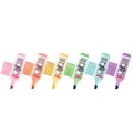 Текстовыделитель мини с принтами BRAUBERG "PASTEL", АССОРТИ В ПЛАСТИКОВОЙ БАНКЕ, 1-5 мм, 152536 152536