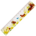Линейка пластиковая 15 см, ПИФАГОР "Бабочки", цветная печать, с волнистым краем, европодвес, 210635 210635