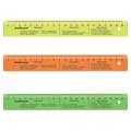 Линейка пластиковая 20 см, ERICH KRAUSE "NEON", с единицами измерения, ассорти, 55502 210809