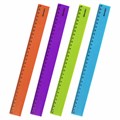 Линейка пластиковая 30 см BRAUBERG "NEON", непрозрачная, ассорти, 210751 210751