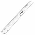 Линейка пластиковая 30 см, ОФИСМАГ, прозрачная, европодвес, 210286 210286