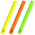 Линейка пластиковая 30 см, ПИФАГОР, непрозрачная, неоновая, ассорти, 210608 210608