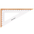 Набор чертежный средний BRAUBERG "FRESH ZONE" (линейка 20 см, 2 треугольника, транспортир), оранжевая шкала, 210763 210763