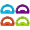 Транспортир 10 см BRAUBERG "FRUITY", 180 градусов, пластик, тонированный, ассорти, 210768 210768