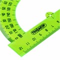 Транспортир 12 см, 180 градусов, ПИФАГОР, прозрачный, неоновый, ассорти, 210622 210622