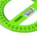 Транспортир 12 см, 360 градусов, ПИФАГОР, прозрачный, неоновый, ассорти, 210621 210621
