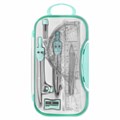 Готовальня BRAUBERG SCHOOL KIT, 11 предметов, циркуль 115 мм, циркуль 125 мм, чертежные принадлежности, мятный цвет, 210706 210706