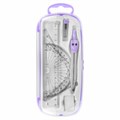 Готовальня BRAUBERG SCHOOL KIT, 8 предметов, циркуль 115 мм, чертежные принадлежности, лавандовый цвет, 210703 210703