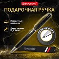 Ручка подарочная шариковая BRAUBERG "Cayman Black", корпус черный, узел 1 мм, линия письма 0,7 мм, синяя, 141410 141410