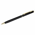 Ручка подарочная шариковая BRAUBERG "Slim Black", корпус черный, узел 1 мм, линия письма 0,7 мм, синяя, 141402 141402