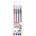 Ручки гелевые BRAUBERG "Jet", НАБОР 4 ЦВЕТА, узел 0,5 мм, линия письма 0,35 мм, 141023 141023