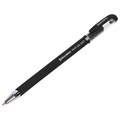 Ручка гелевая BRAUBERG "Profi-Gel SOFT", ЧЕРНАЯ, линия письма 0,4 мм, стандартный наконечник 0,5 мм, прорезиненный корпус SOFT-TOUCH, 144129 144129