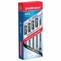 Ручка гелевая ERICH KRAUSE "G-Tone", ЧЕРНАЯ, корпус тонированный черный, узел 0,5 мм, линия письма 0,4 мм, 17810 141223