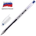 Ручка гелевая РОССИЯ "СОЮЗ", СИНЯЯ, корпус прозрачный, узел 0,7 мм, линия письма 0,5 мм, BRAUBERG, 143962 143962