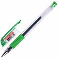 Ручка гелевая с грипом BRAUBERG "EXTRA GT", ЗЕЛЕНАЯ, стандартный узел 0,5 мм, линия 0,35 мм, 143922 143922