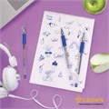 Ручка гелевая с грипом CROWN "Hi-Jell Needle Grip", СИНЯЯ, узел 0,7 мм, линия письма 0,5 мм, HJR-500RNB 143063