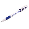 Ручка гелевая с грипом STAFF "Manager" GP-196, СИНЯЯ, корпус белый, игольчатый узел 0,5 мм, линия письма 0,35 мм, 142394 142394